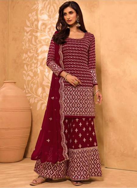 Maroon Colour ZAIDA 5 Fancy Festive Wear Heavy Designer Salwar Suit Collection 2020-B